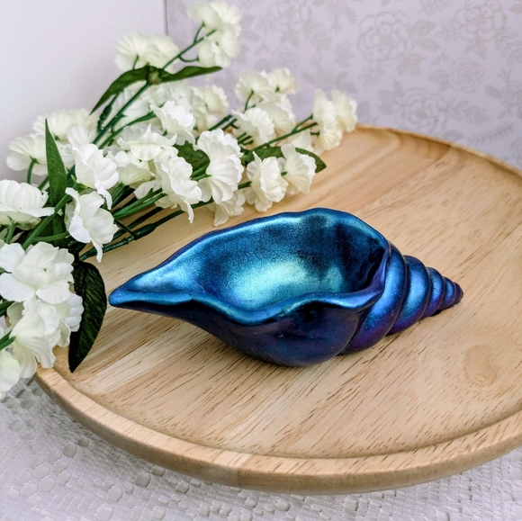 Turquoise Sea Shell Dish - Picture 2 of 6